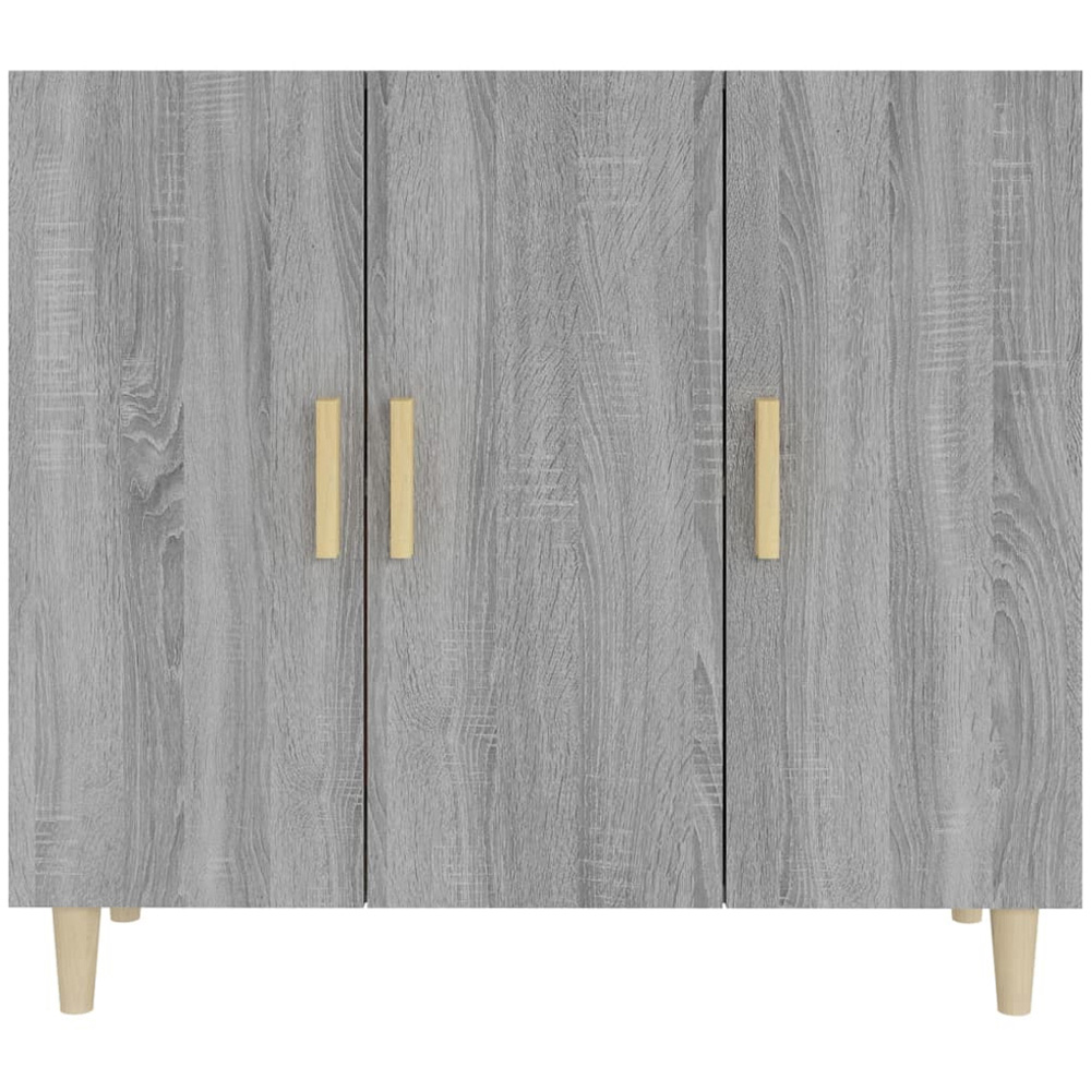 vidaXL 3 Door Grey Sonoma Sideboard Image 4