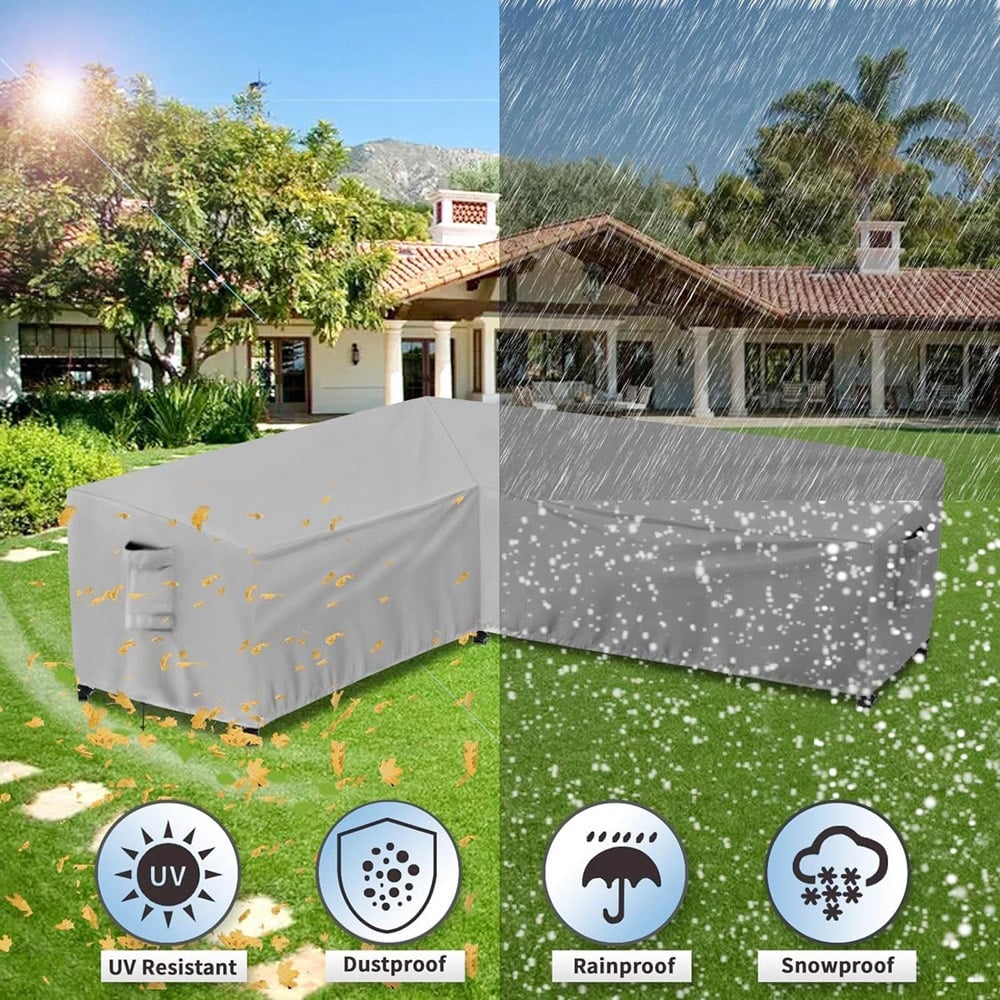Gr8 Garden L Shaped Heavy Duty Waterproof Patio Furniture Cover Image 3