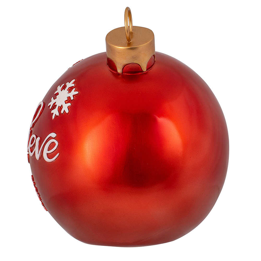 Wilko Winter Red Giant Bauble Decoration Image 2