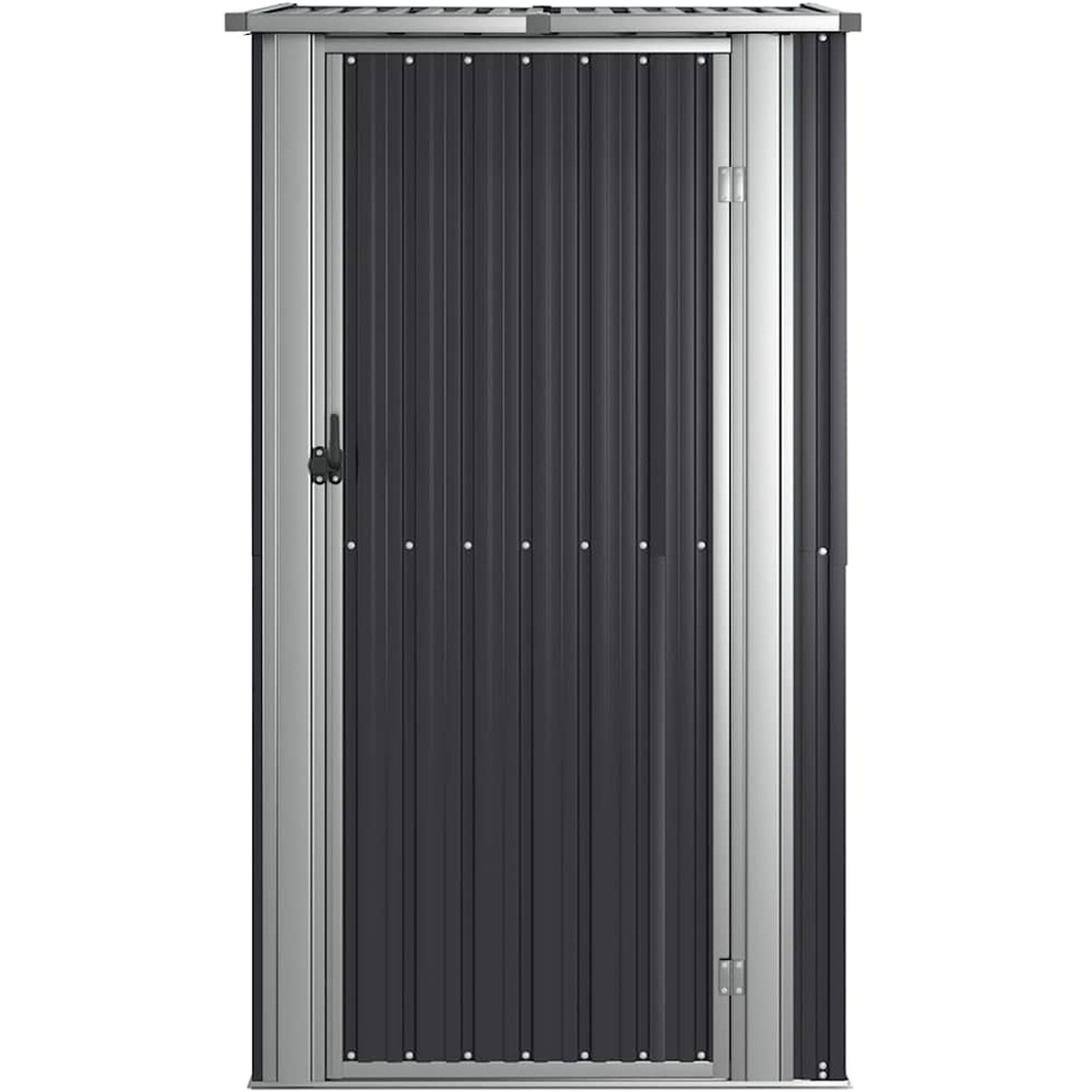 vidaXL 3.9 x 3.2ft Anthracite Galvanised Steel Pent Garden Shed Image 4