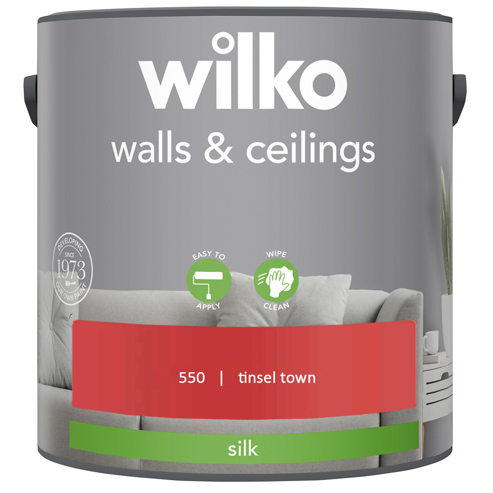 Wilko Walls & Ceilings Tinsel Town Silk Emulsion Paint 2.5L Image 2