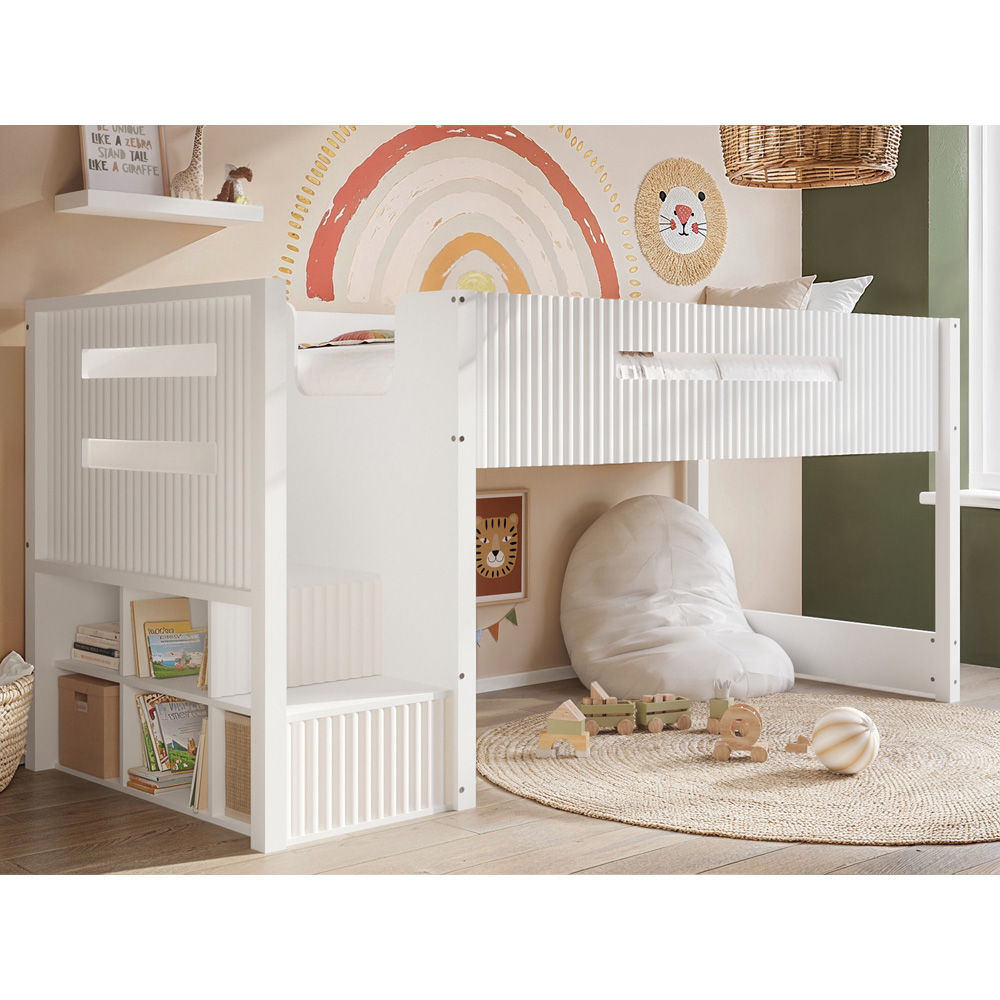 Flair Luca White Ribbed Mid Sleeper Image 8