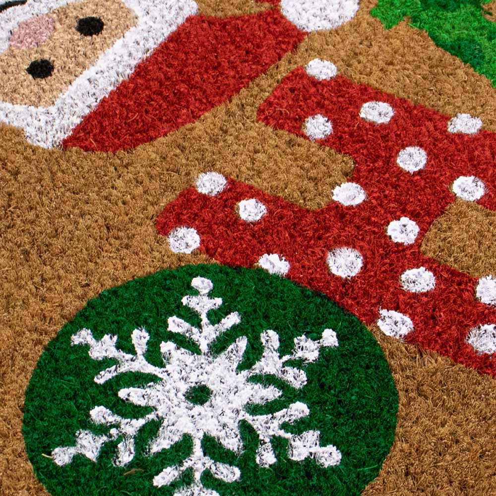 JVL Festive Christmas Ho Ho Ho Latex Backed Coir Doormat 40 x 58cm Image 5