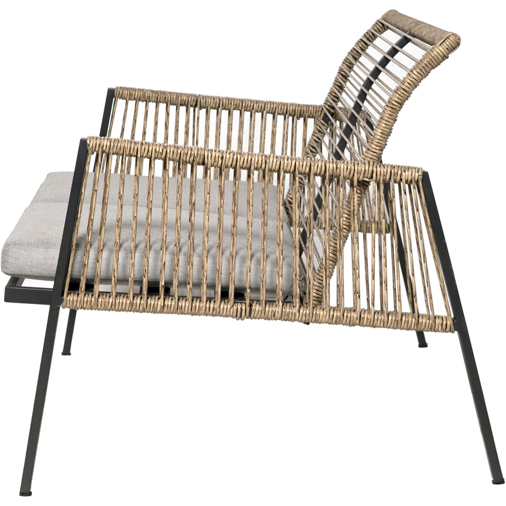 Furniture One 4 Seater Natural Padded Outdoor Lounge Set Image 3