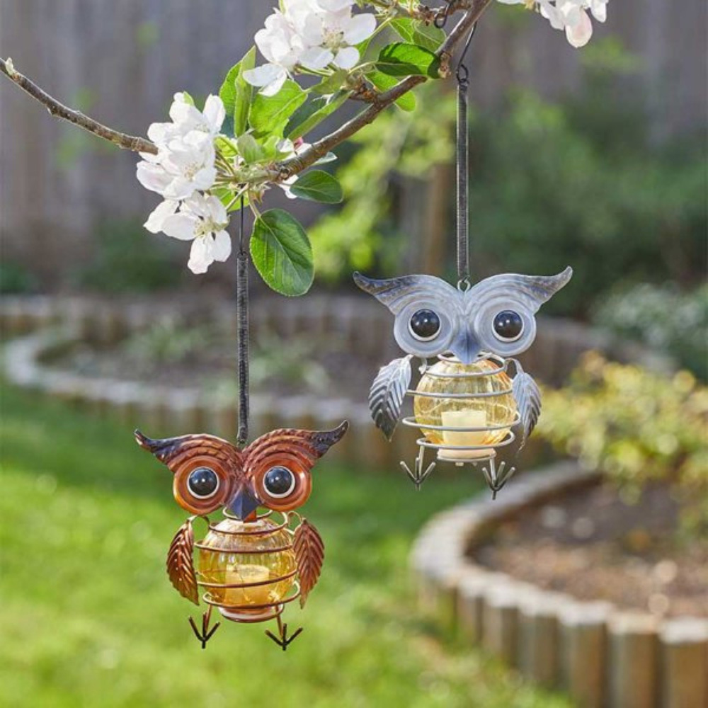 Garden Mile Hanging Owl Solar LED Light Image 3