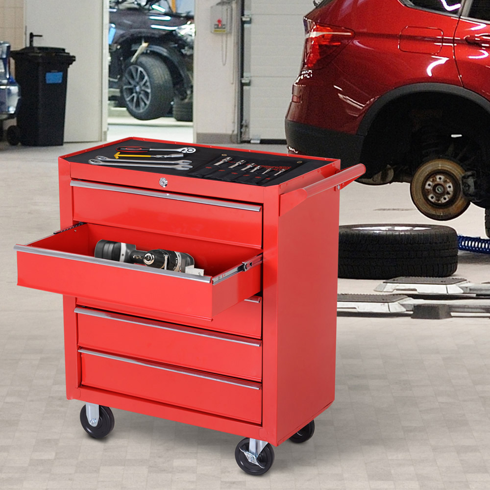 DURHAND Red 5 Drawer Roller Tool Cabinet Image 2