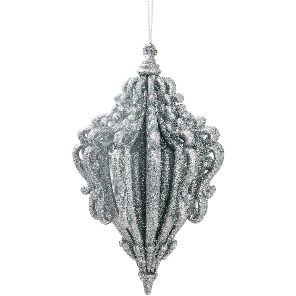 Glitter Finish Droplet Silver Image 3
