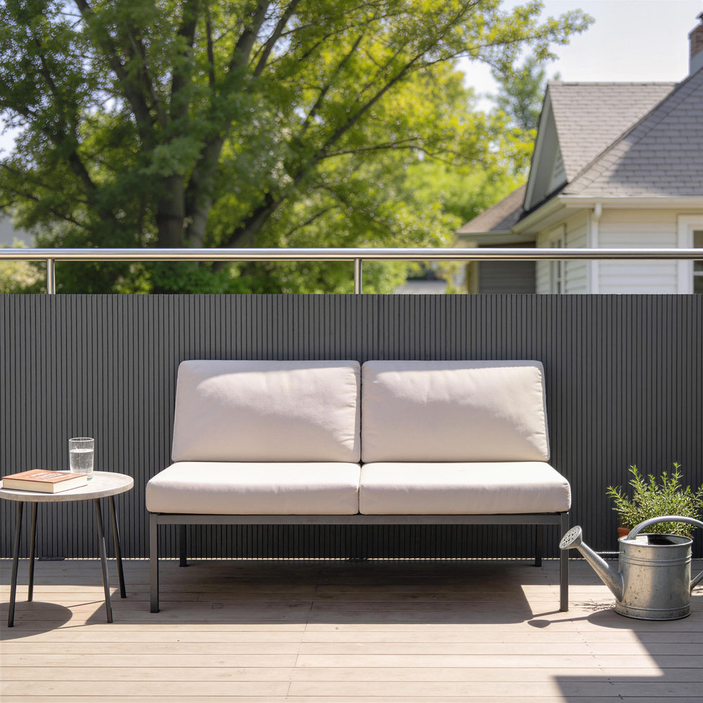 Outsunny Grey Plastic 3 x 16.5ft 2 Pack Windbreak Privacy Screening Fence Image 3