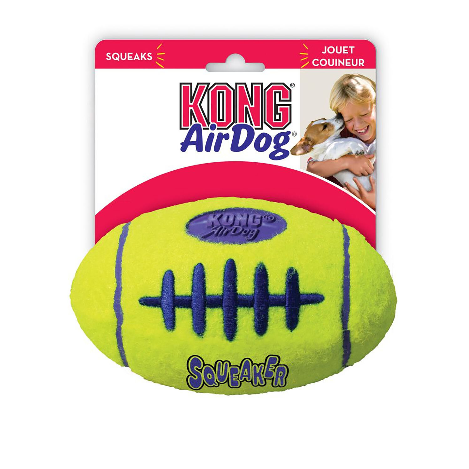 Kong Air Squeaky Football Dog Toy Image 1