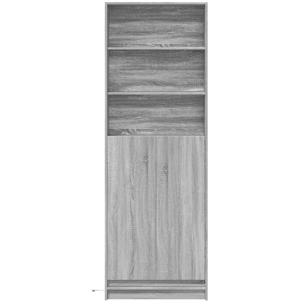 vidaXL 2 Door 3 Shelf Grey Sonoma LED Highboard Image 6