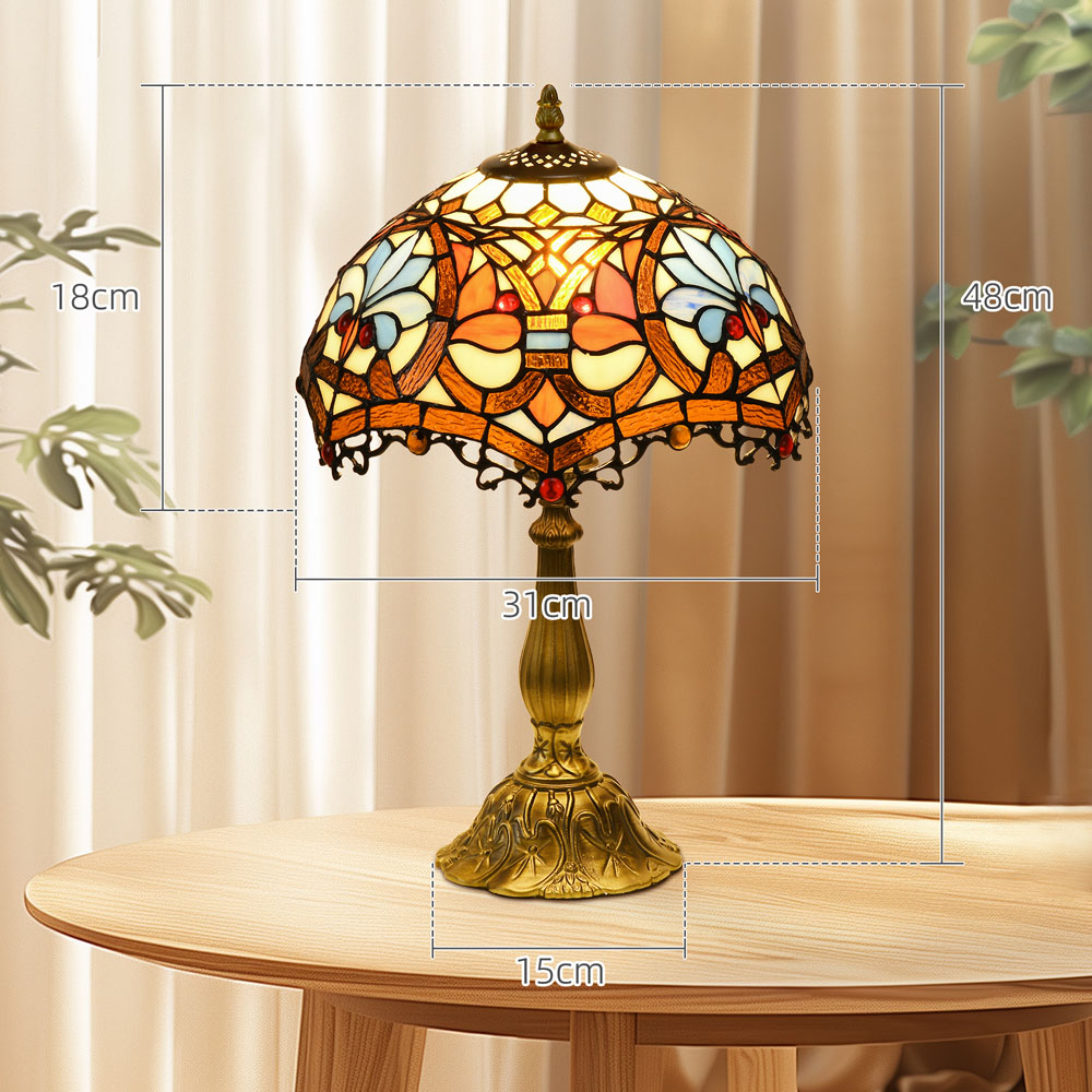 Portland Sunflower Antique Table Lamp Image 9