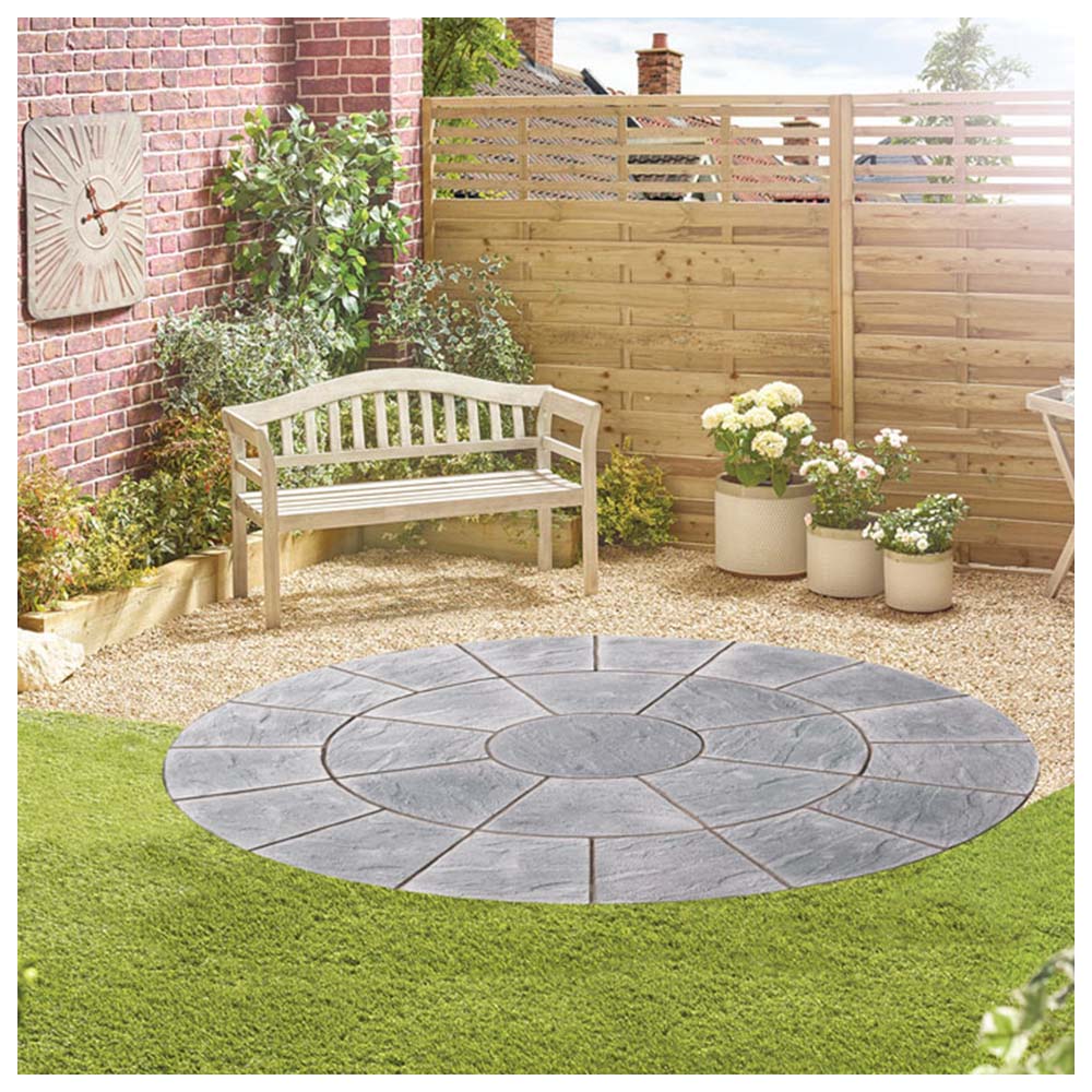 Kelkay Graphite Abbey Circle Paving Kit 2.4m Image 2