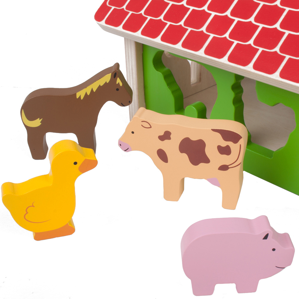 Bigjigs Toys Farmhouse Shape Sorter Toy Image 6