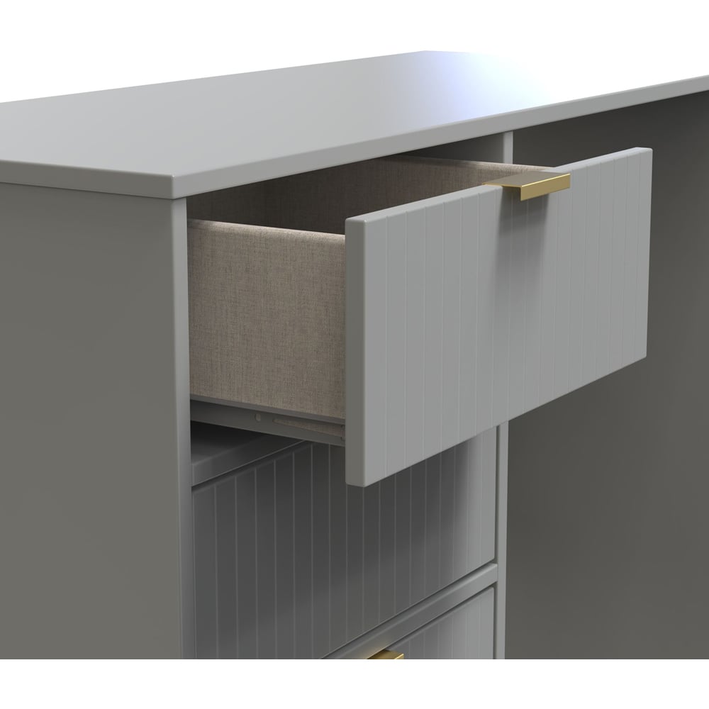 Crowndale 4 Drawer Dusk Grey Dressing Table Image 6