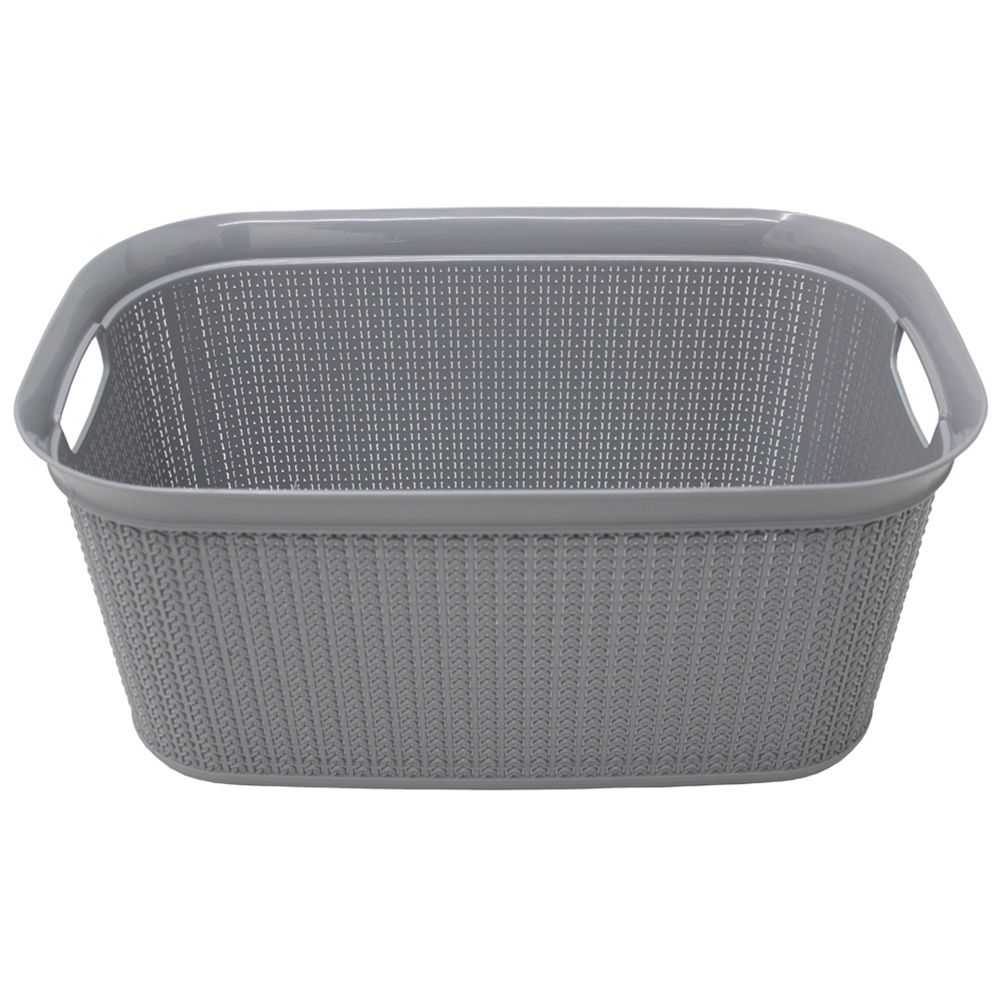 JVL Loop 38L Grey Laundry Basket Image 2