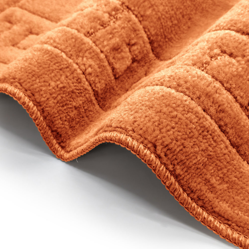 Velosso Greek Key Orange Bath Mat Set Image 4