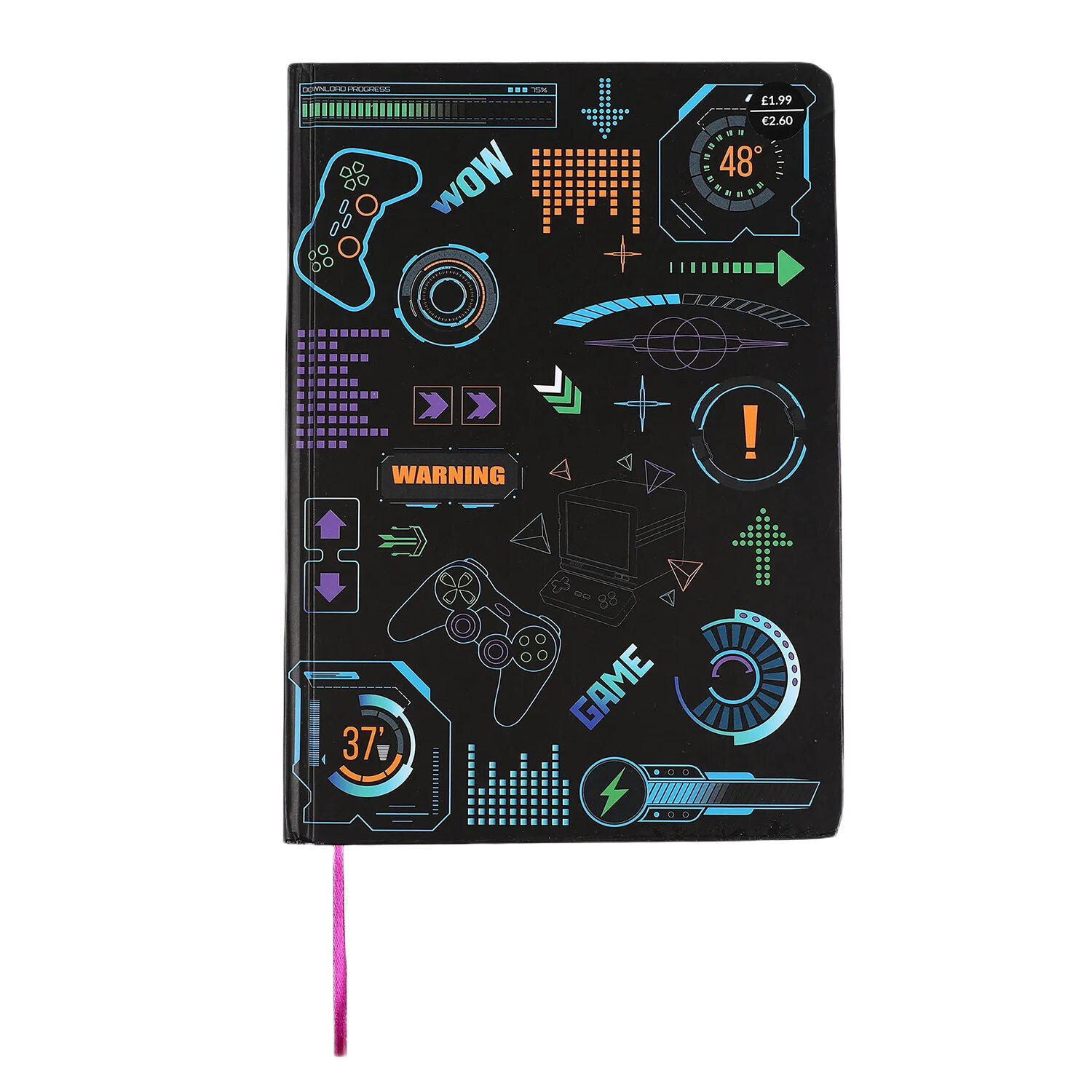 Game Time A5 Notebook - Black Image 1