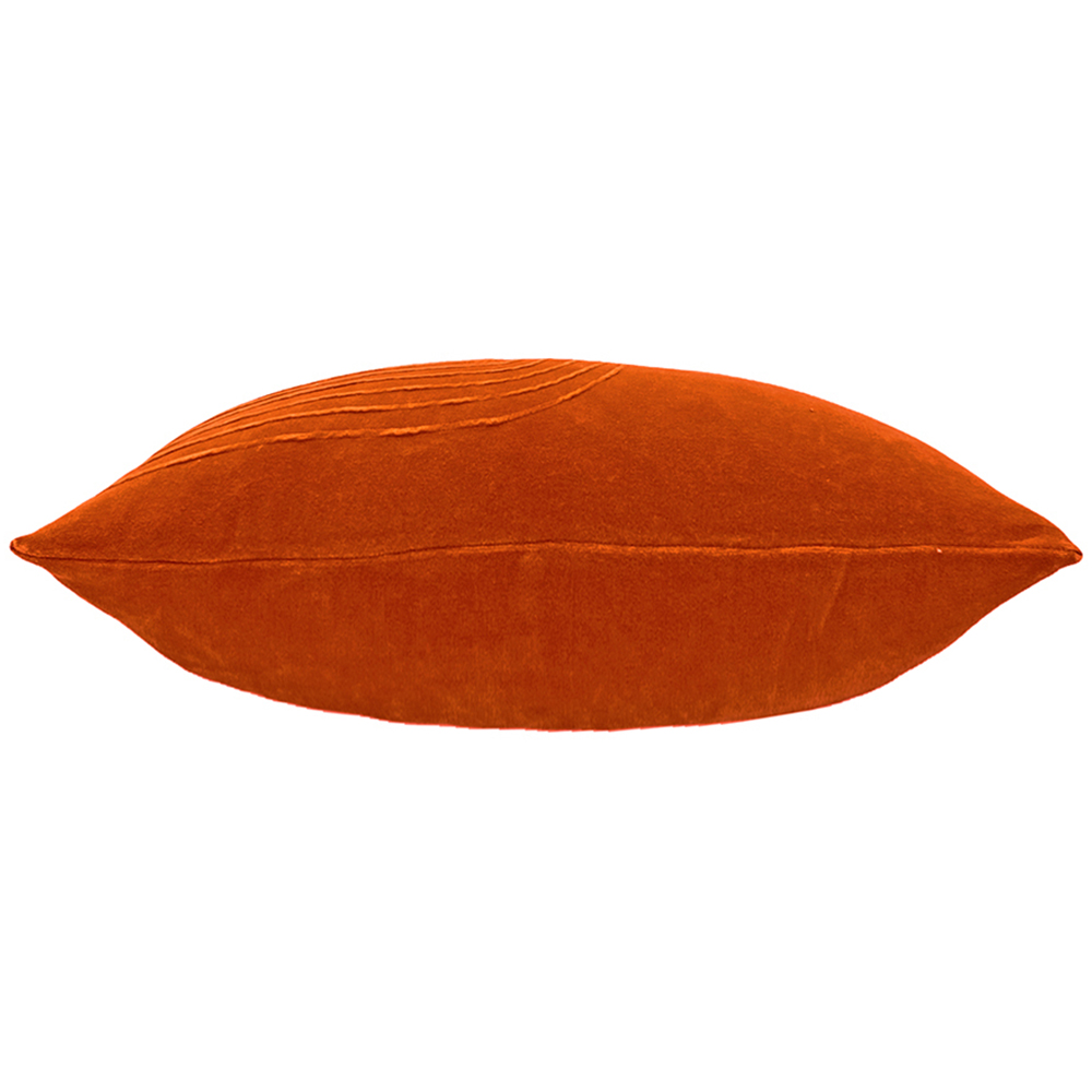 furn. Mangata Orange Geometric Pleat Cushion Image 3