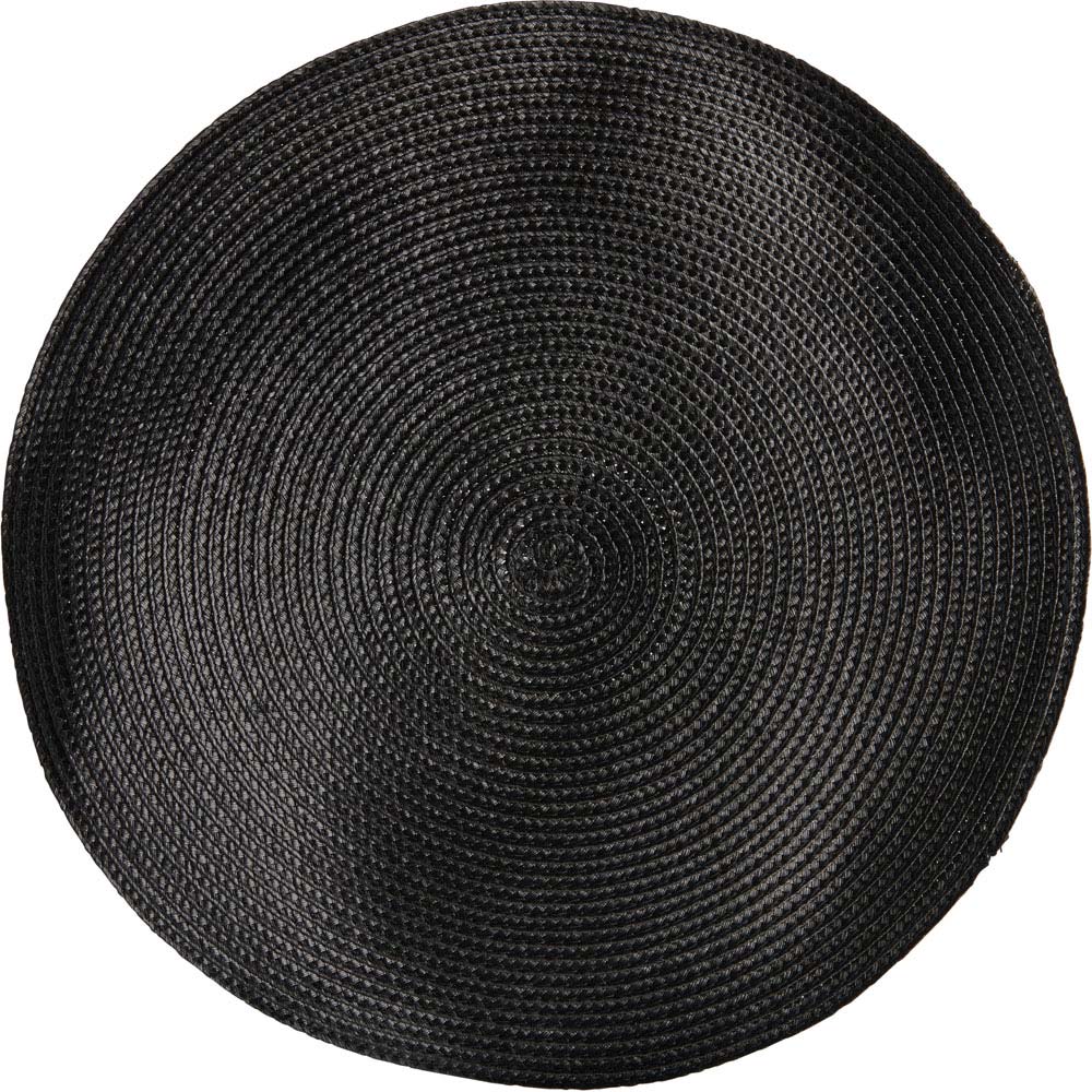 Wilko 2 Pack Black Woven Placemats Image 2