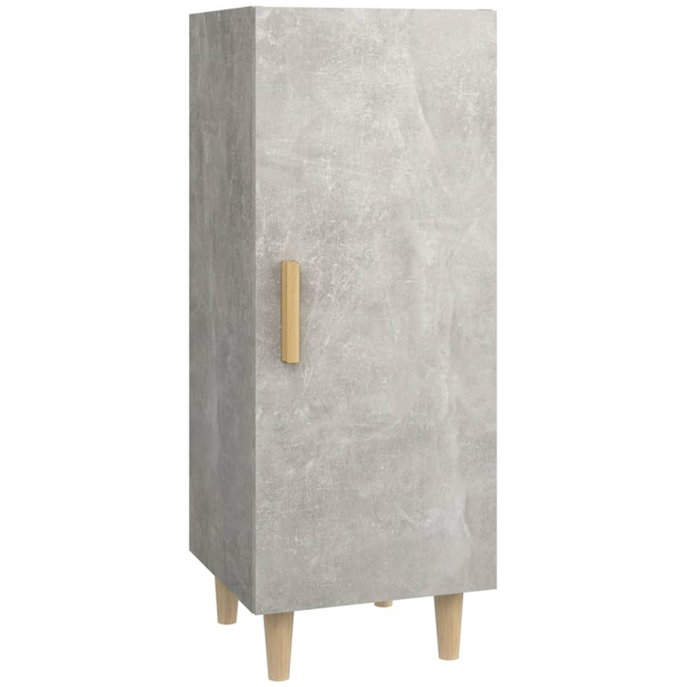 vidaXL Single Door Concrete Grey Wooden Sideboard Image 2