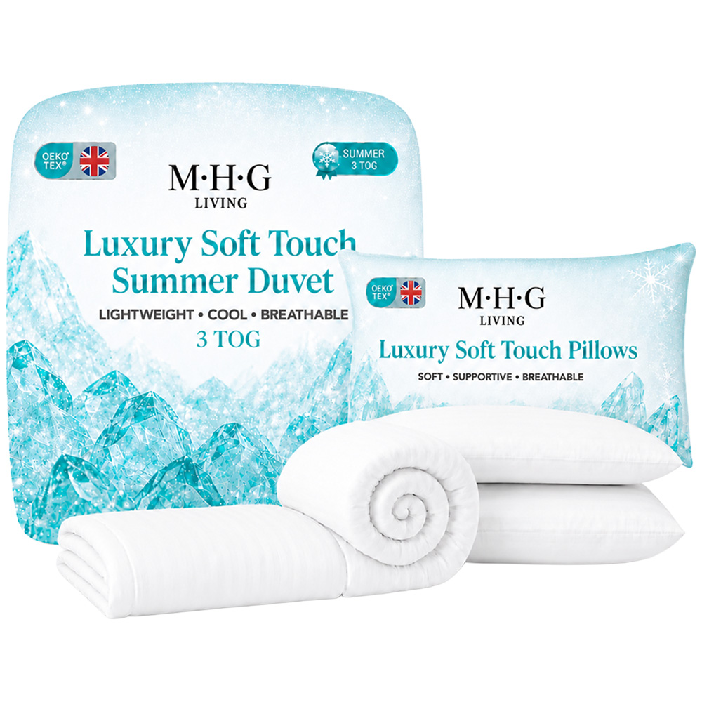 MHG Living King Size Summer Lightweight Hollowfibre Duvet Set 3 Tog Image 1