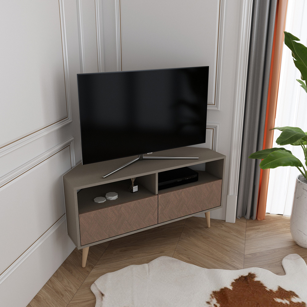 Decorotika Aura 2 Drawer 2 Shelf Galaxy Vintage TV Unit Image 3