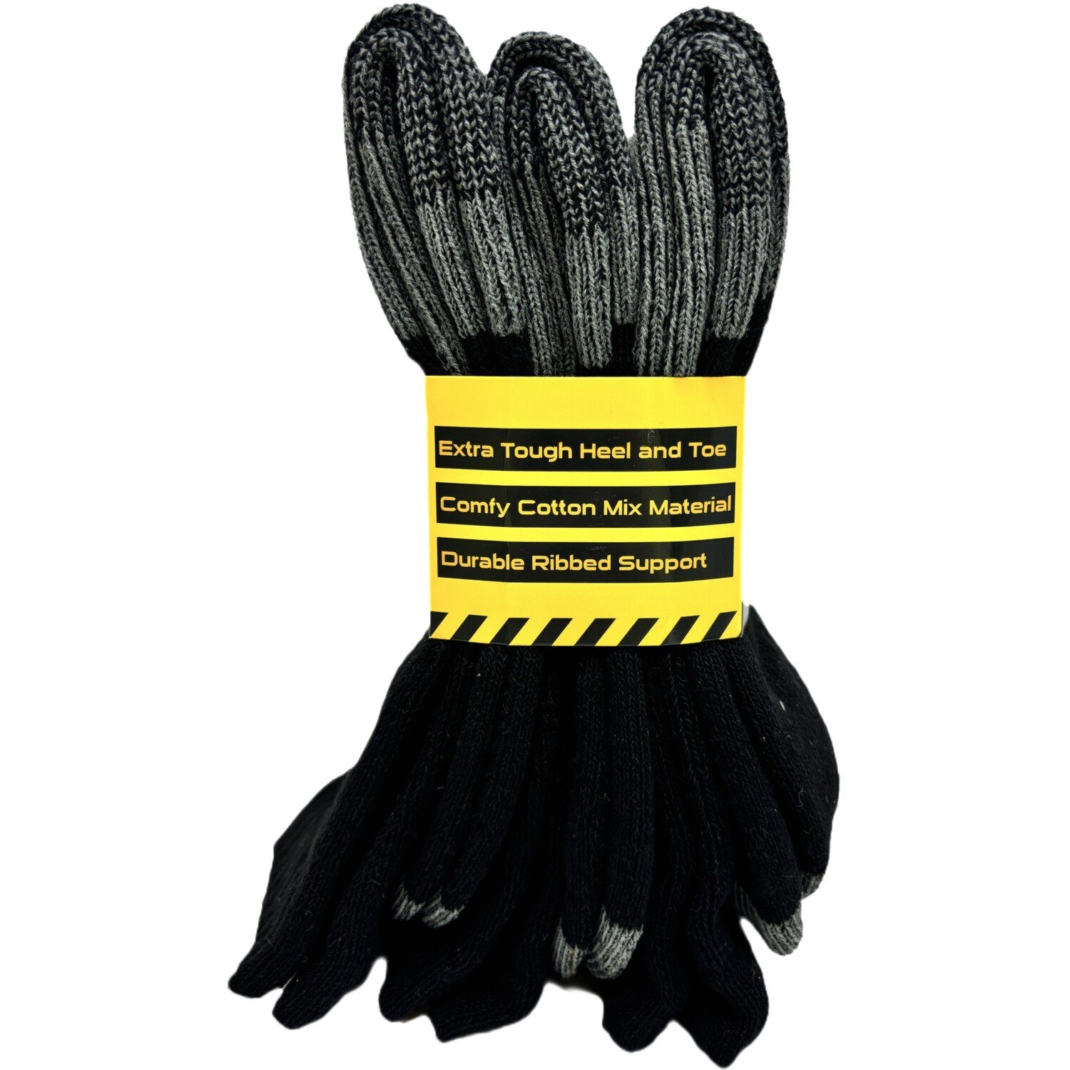 Worker Socks - Black and Grey Image 2