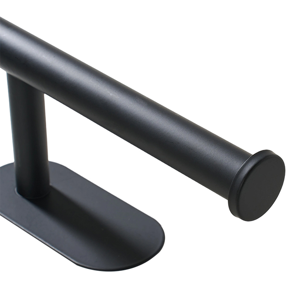 Living and Home 5-Piece Black Wall-Mounted Stainless Steel Bathroom Hardware Set Image 6