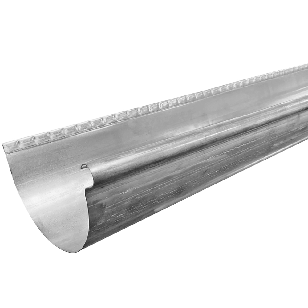 Metal Gutta Half Round Zinc Gutter 125 x 76mm 8 Pack Image 3