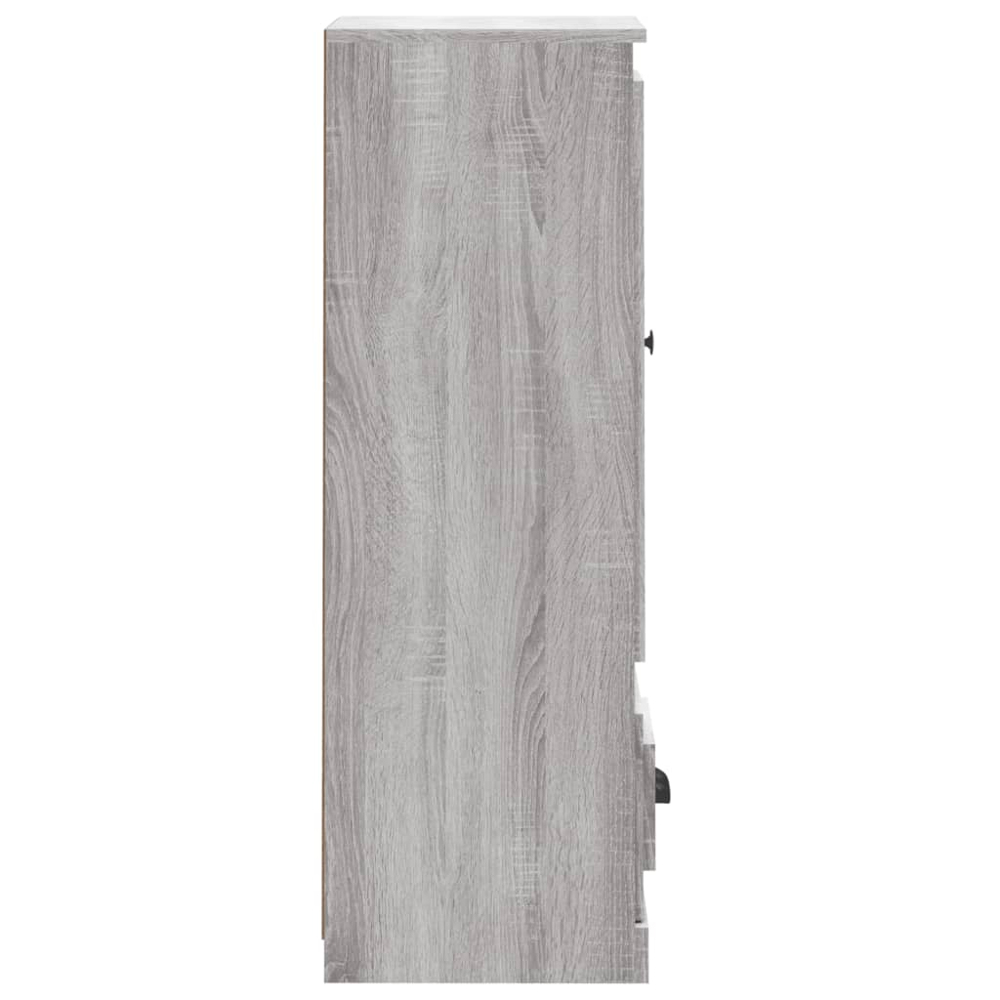 vidaXL Single Door Single Drawer Grey Sonoma Highboard Image 6