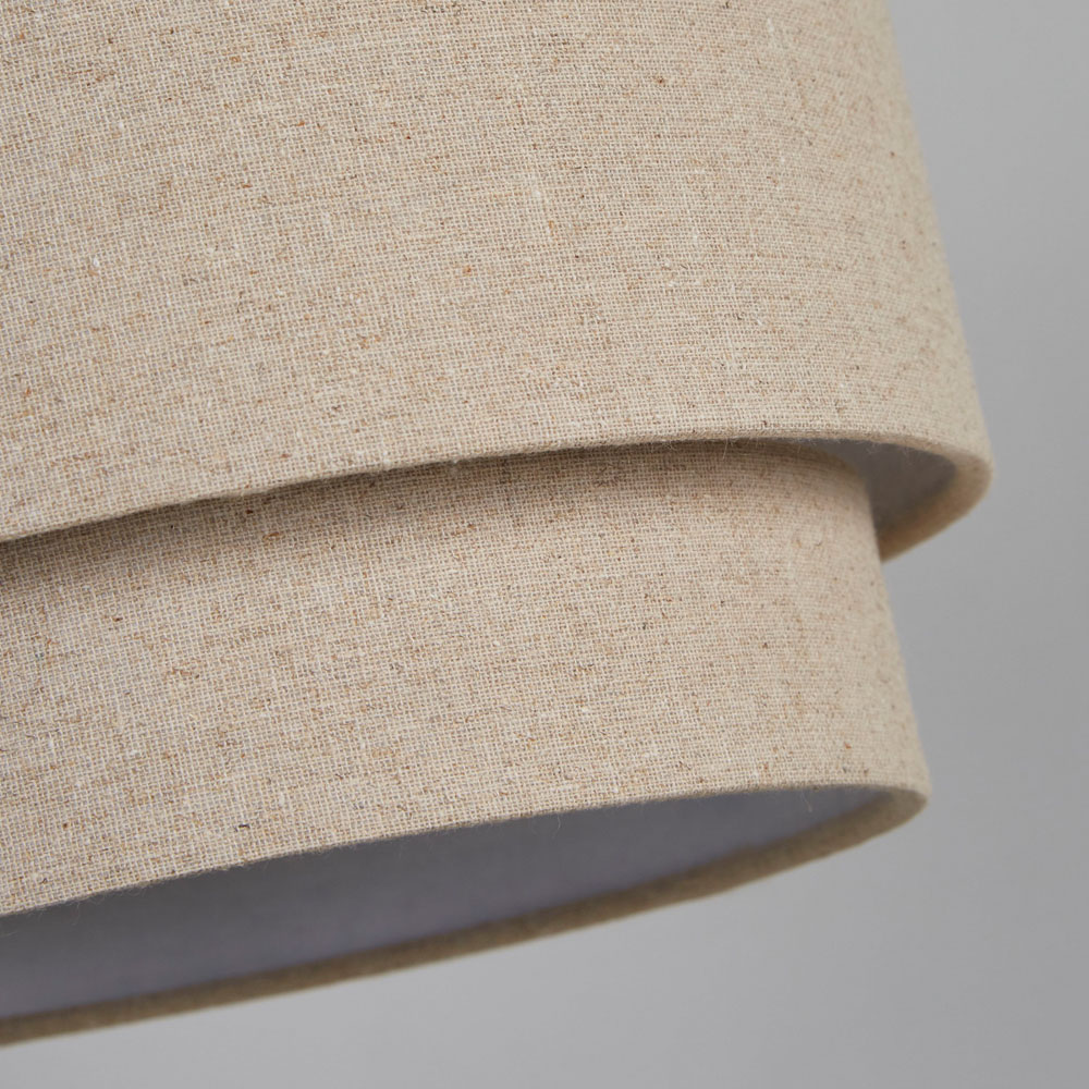 Lighting Collection Underwood Cream Natural Linen Lamp Shade Image 4