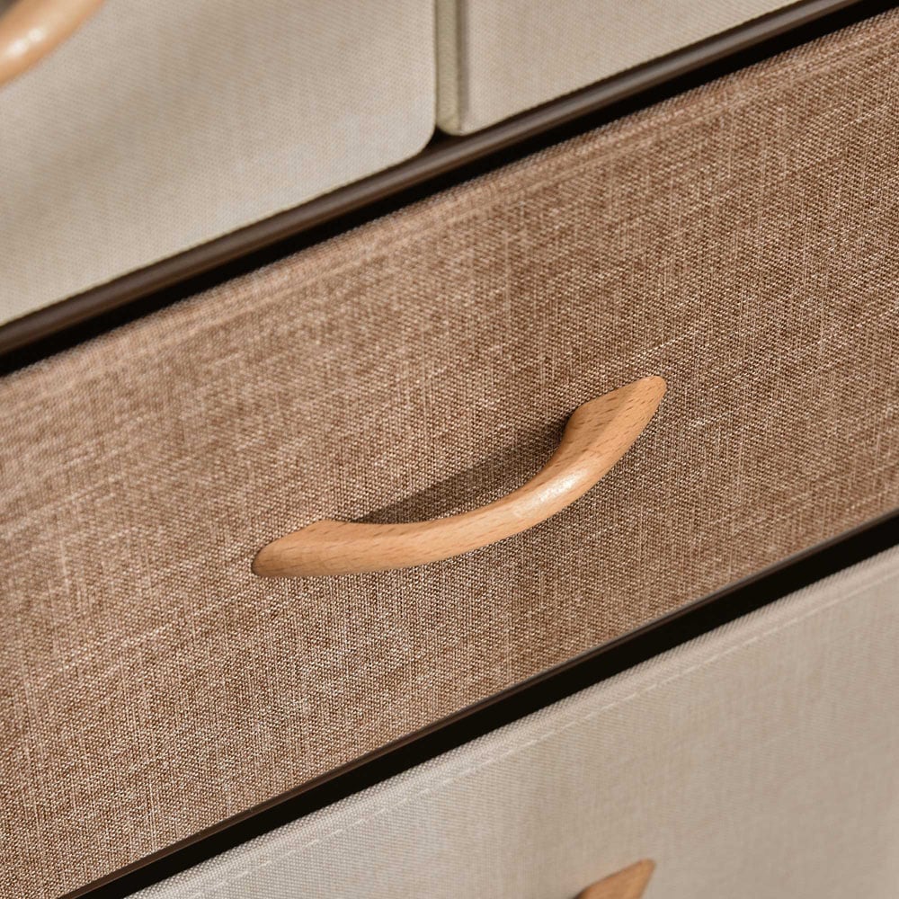 Portland 5 Drawer Brown and Wood Effect Chest of Drawers Image 3
