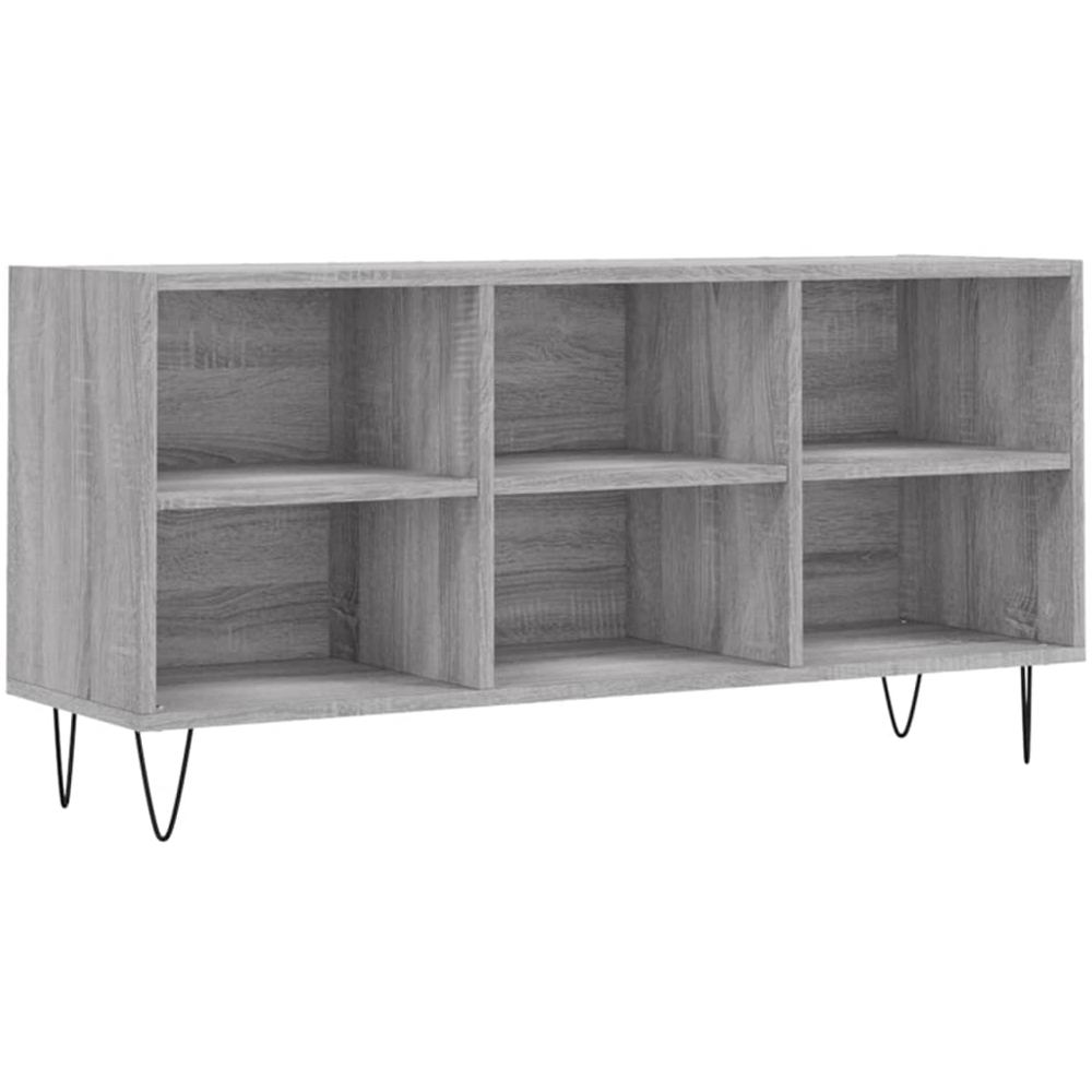 vidaXL 4 Shelf Grey Sonoma TV Cabinet Image 2