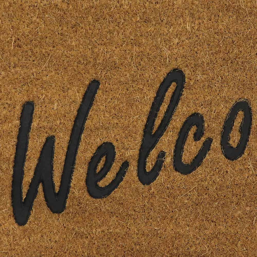 JVL Welcome Rubber Embossed PVC Coir Doormat 40 x x 60cm Image 4