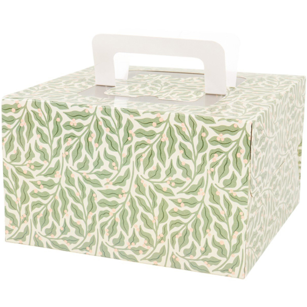 Pack of 2 Cake BoxesGreen Leaves Image 1