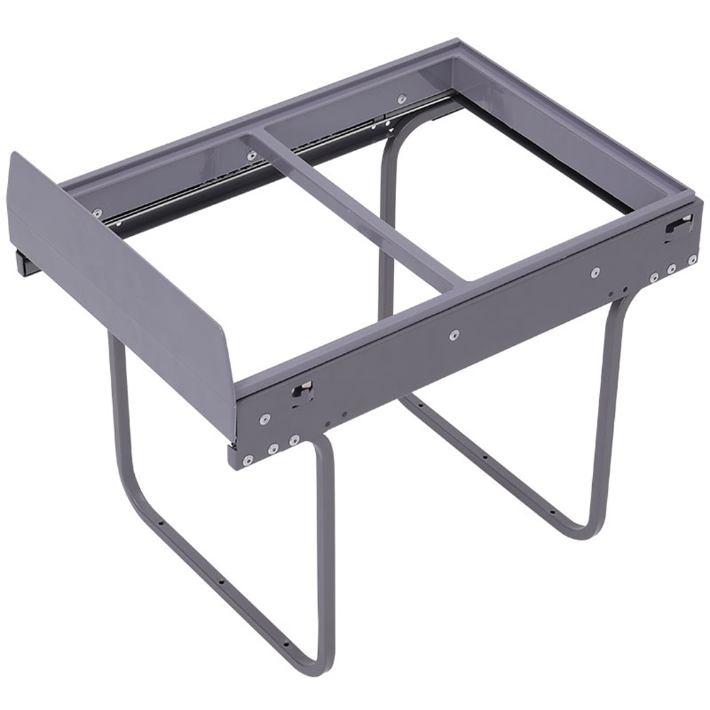 Living and Home Grey Cabinet Pull Out Double Waste Bin 40L Image 5