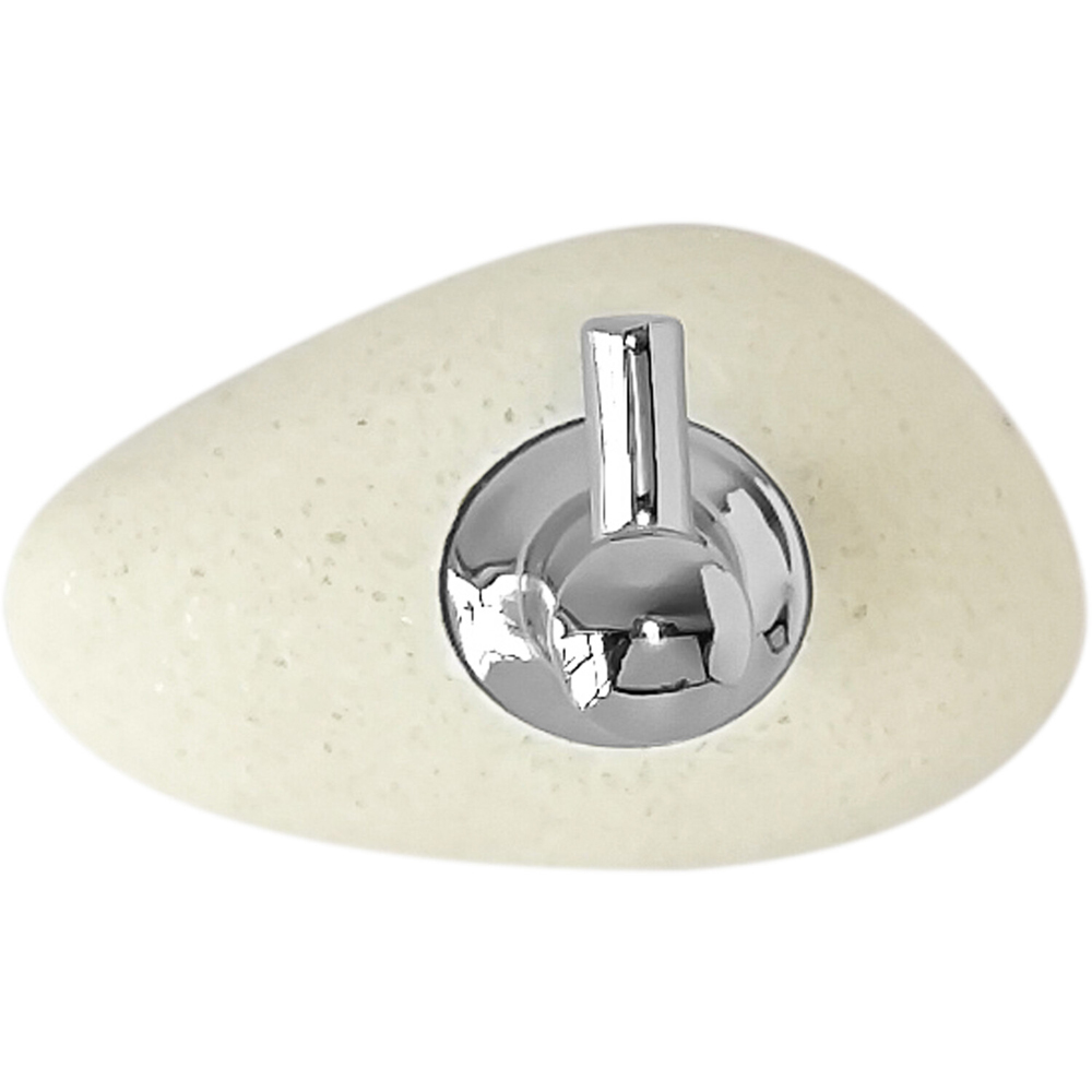 Pebble Robe Hook White Image 2