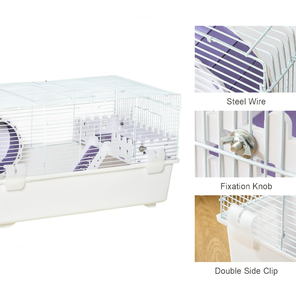 PawHut 2 Tier Hamster Cage Rodent House Image 4