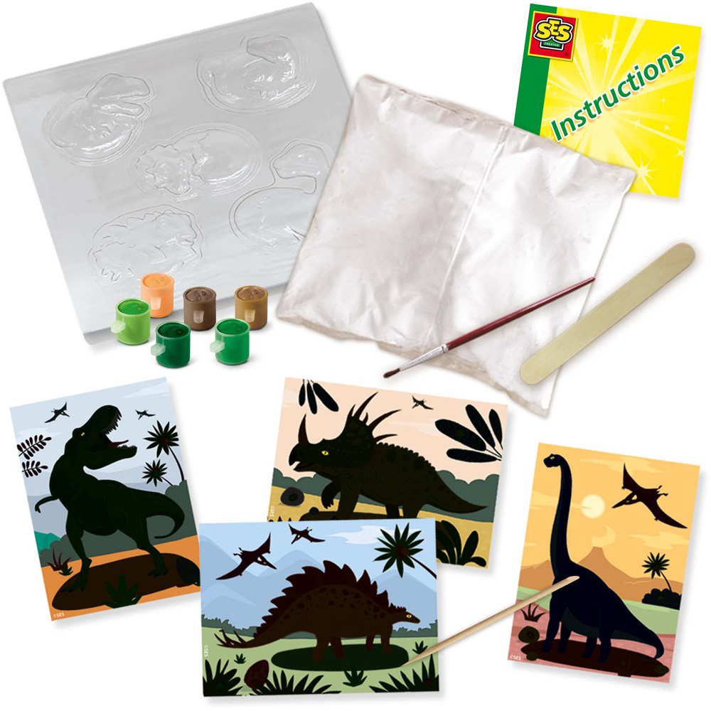 SES Creative Casting and Painting and Scratch 2-in-1 Dinosaurs Set Image 2