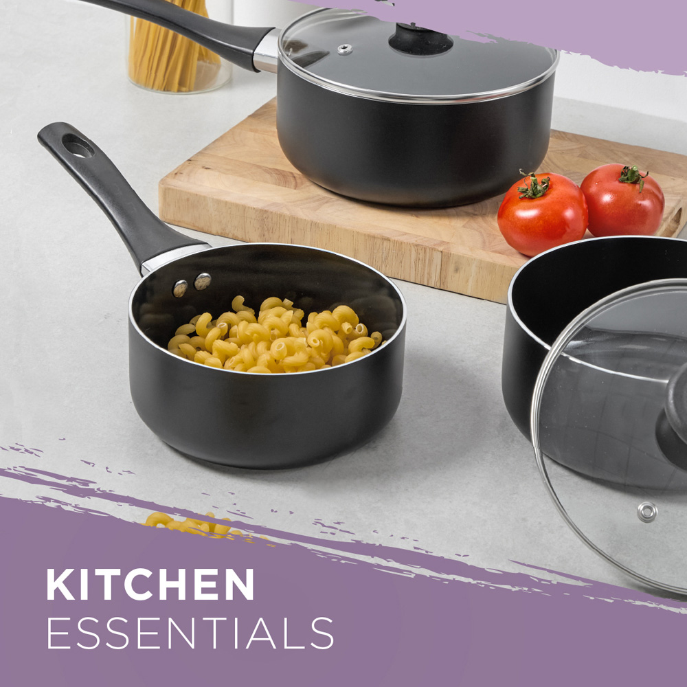 Blackmoor 16cm Black Ceramic Non-Stick Saucepan Image 6