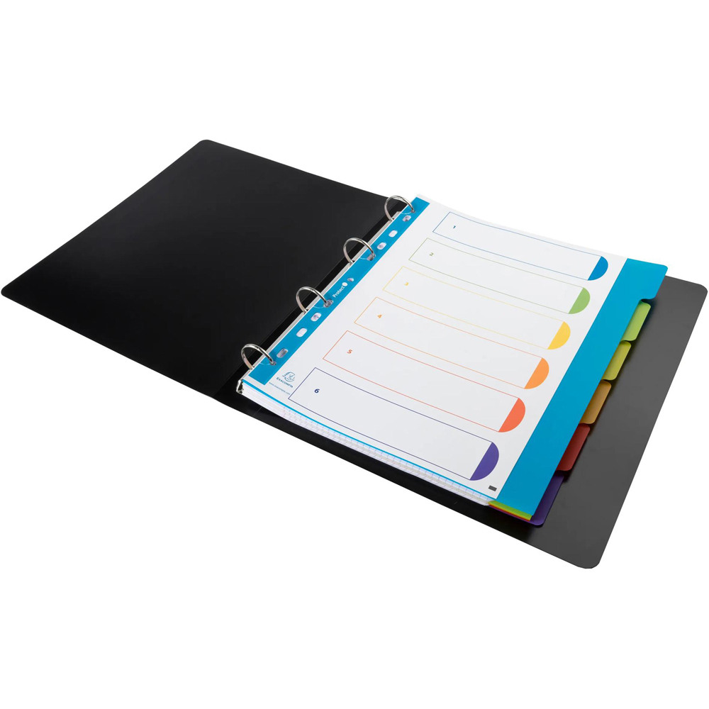 Exacompta Campus A4 Maxi 6 Section Translucent Polypropylene Divider 25 Pack Image 3
