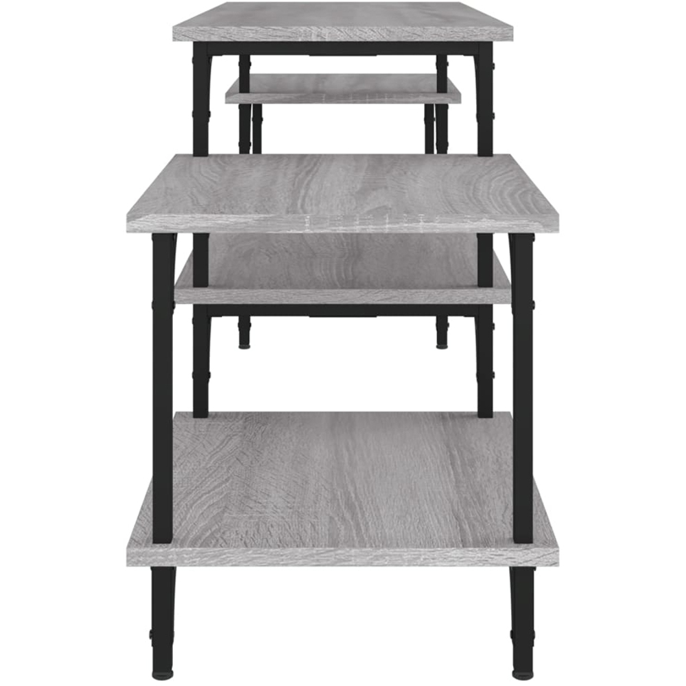 vidaXL 5 Shelf Concrete Grey TV Cabinet Image 4
