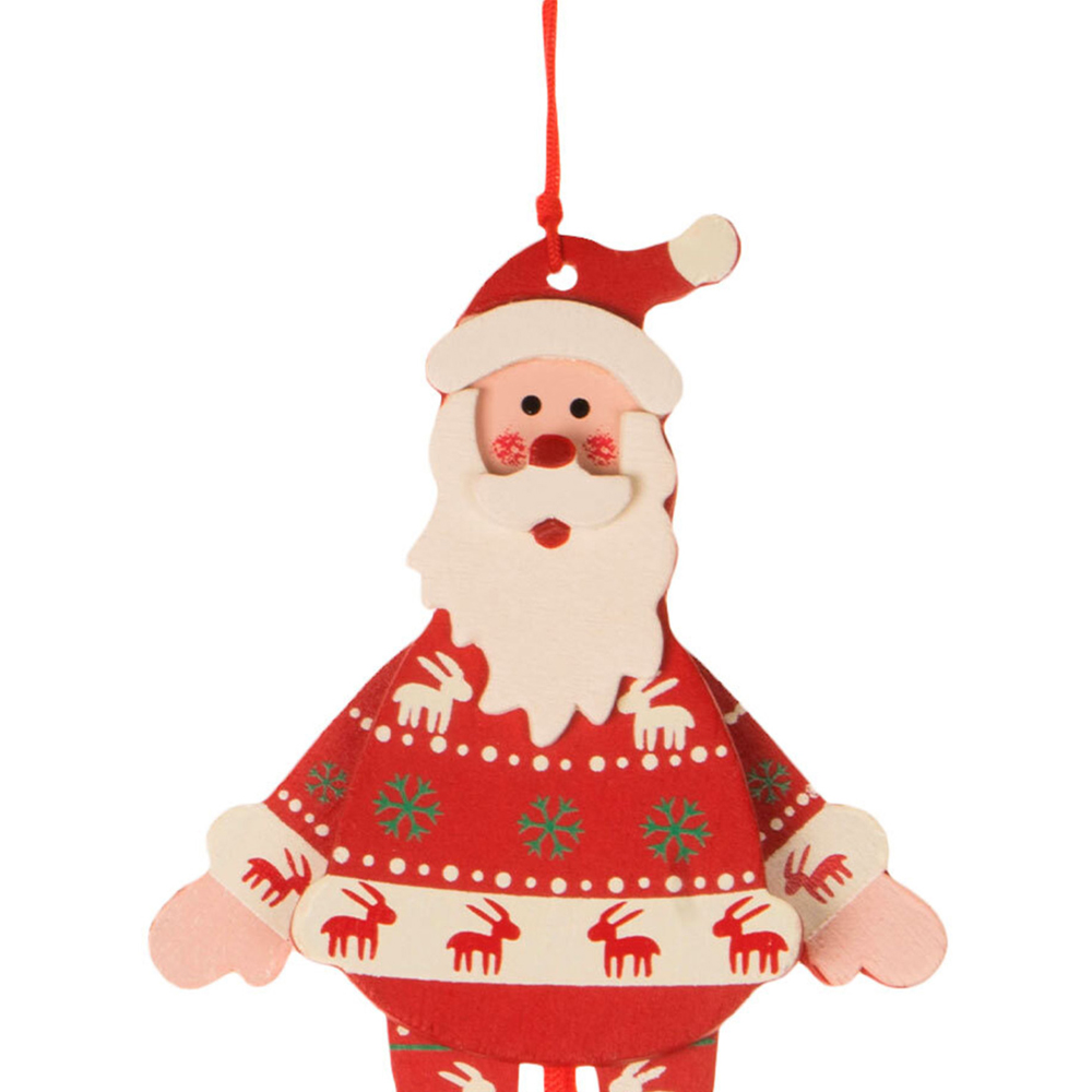 Single Wooden Christmas Hanging Decoration in Assorted styles Image 2