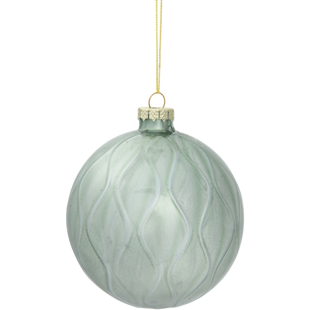 Mottled Finish Bauble Sage Green Image 1