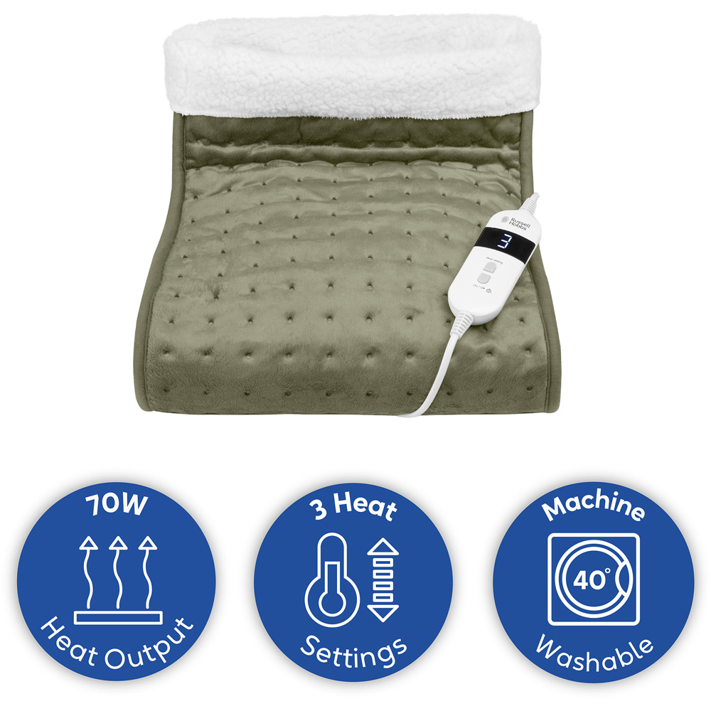 Russell Hobbs Green Removable Lining Electric Heated Foot Warmer with Controller Image 7