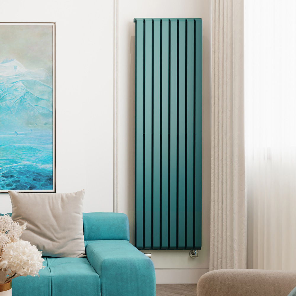 Terma Warp Room 5163 BTU Matt Teal Radiator 1800 x 525mm Image 2