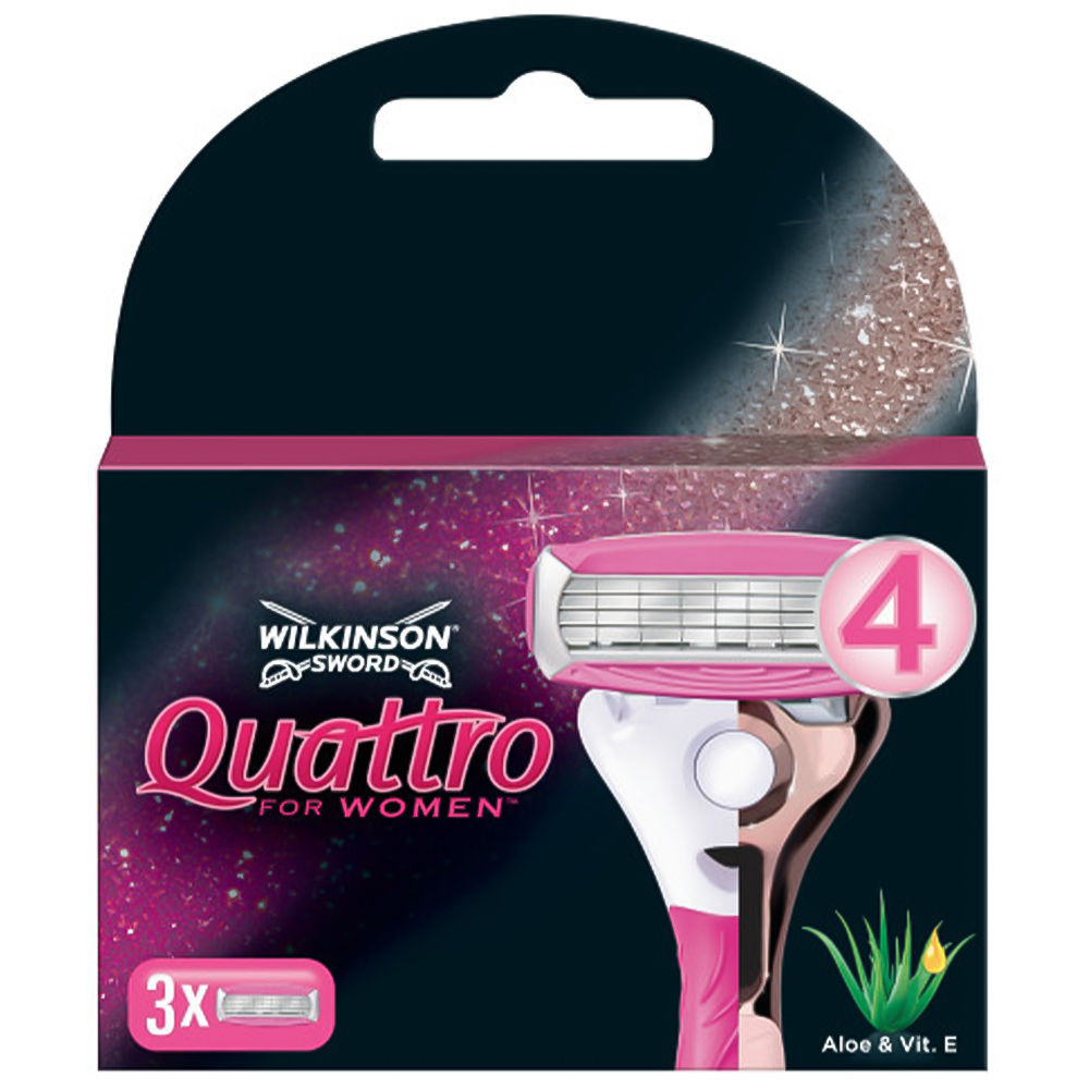 Wilkinson Sword Quattro for Women Razor Blades 3 pack Image
