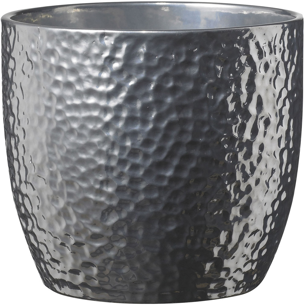 Boston Silver Ceramic Plant Pot 16cm Image