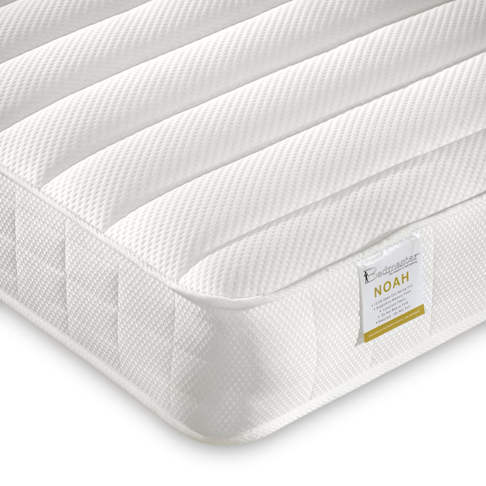 Bedmaster Enzo Single 3 Drawer White Wooden Bed with Memory Foam Mattress Image 3