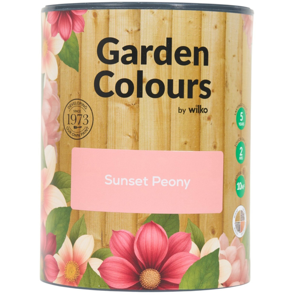 Wilko Garden Colours Sunset Peony Wood Paint 1L Image 9